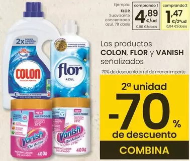 Oferta de Flor/Colon/Vanish - Los Productos por 4,89€ en Eroski