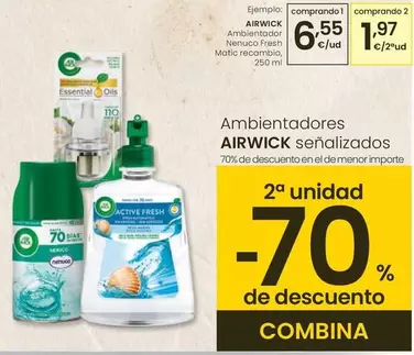 Oferta de Air Wick - Ambientadores  por 6,55€ en Eroski