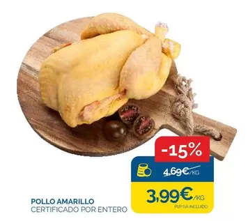 Oferta de Pollo Amarillo por 3,99€ en Supermercados La Despensa