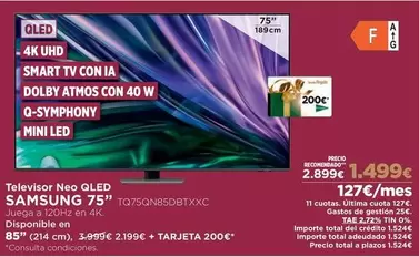 Oferta de Samsung - Televisor Neo Qled por 1499€ en El Corte Inglés