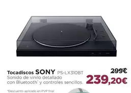 Oferta de Sony - Tocadiscos Ps-lx310bt por 239,2€ en El Corte Inglés