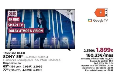 Oferta de Visión - Televisor Oled por 1899€ en El Corte Inglés