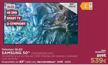 Oferta de Samsung - Televisor Qled por 539€ en El Corte Inglés