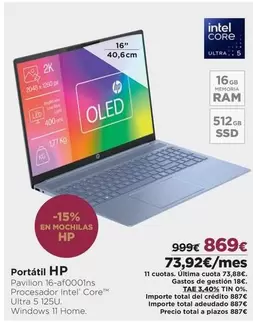 Oferta de Ram - Portátil por 869€ en El Corte Inglés