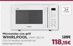 Oferta de Whirlpool - Microondas Con Grill por 118,15€ en El Corte Inglés