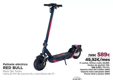 Oferta de Red Bull - Patinete Eléctrico por 589€ en El Corte Inglés