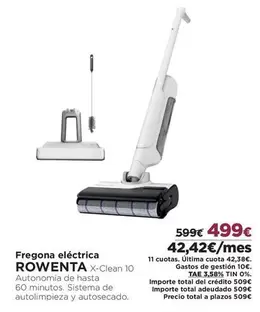 Oferta de Rowenta - Fregona Electrica por 499€ en El Corte Inglés