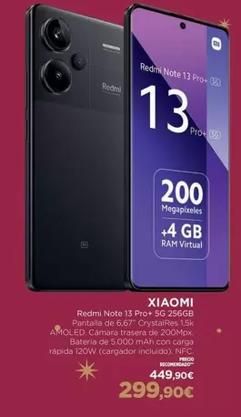 Oferta de Xiaomi - Redmi Note 13 Pro 5g 256gb por 299,9€ en El Corte Inglés