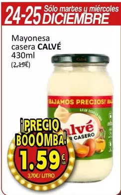 Oferta de Calvé - Mayonesa Casera por 1,59€ en SPAR