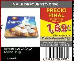 Oferta de Nevaditos Hojaldre por 1,69€ en SPAR