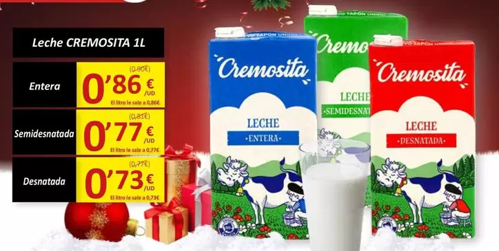 Oferta de Cremosita - Leche por 0,86€ en SPAR