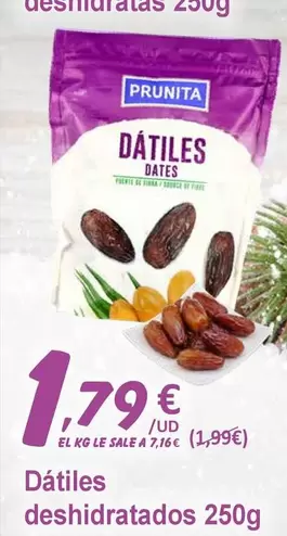 Oferta de As - Dátiles Deshidratados por 1,79€ en SPAR