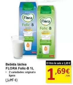 Oferta de Flora - Bebida Lactea Folic-b por 1,69€ en SPAR