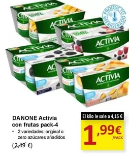 Oferta de Danone - Activia Con Frutas por 1,99€ en SPAR