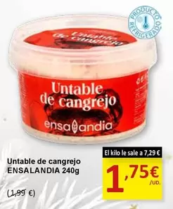 Oferta de Ensalandia - Untable De Cangrejo por 1,75€ en SPAR