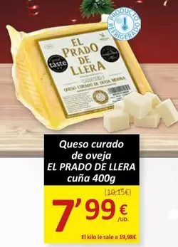 Oferta de Queso Curado De Oveja Cuña por 7,99€ en SPAR