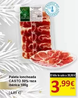 Oferta de Paleta Loncheada 50% Raza Iberica por 3,99€ en SPAR