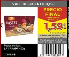 Oferta de Spar - Pastas Surtidas por 1,59€ en SPAR