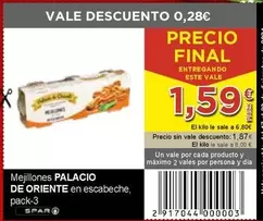 Oferta de Palacio de Oriente - Mejillones por 1,59€ en SPAR