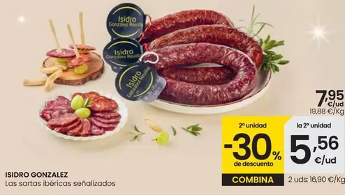 Oferta de Isidro Gonzalez - Las Sartas Ibericas Señalizados por 7,95€ en Eroski