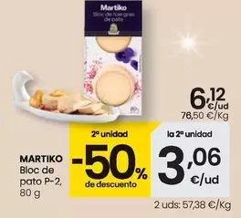 Oferta de Martiko - Bloc De Pato P-2 por 6,12€ en Eroski