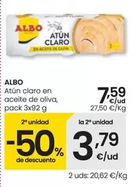 Oferta de Albo - Atun Claro En Aceite De Oliva por 7,59€ en Eroski