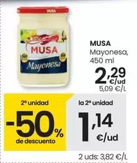 Oferta de Musa - Mayonesa por 2,29€ en Eroski