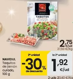 Oferta de Navidul - Taquitos De Jamón Curado por 2,75€ en Eroski