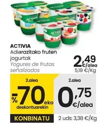 Oferta de Activia - Yogures De Frutas Senalizados por 2,49€ en Eroski