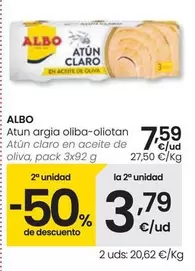 Oferta de Albo - Atun Claro En Aceite De Oliva por 7,59€ en Eroski