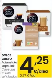 Oferta de Nescafé - Dolce Gusto Capsulas por 4,25€ en Eroski