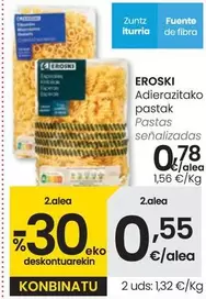 Oferta de Eroski - Pastas Senalizadas por 0,78€ en Eroski