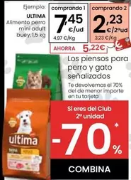 Oferta de Última - Piensos Para Perro Y Gato por 7,45€ en Eroski