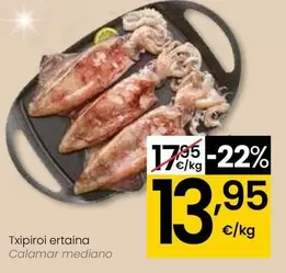 Oferta de Calamar Mediano por 13,95€ en Eroski