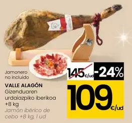 Oferta de Valle Alagón - Jamón Ibérico De Cebo por 109€ en Eroski