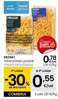 Oferta de Eroski - Pastas  por 0,78€ en Eroski