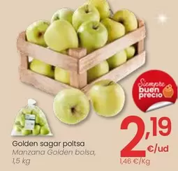 Oferta de Manzana Golden Bolsa por 2,19€ en Eroski