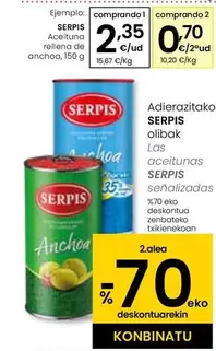 Oferta de Serpis - Aceitunas por 2,35€ en Eroski