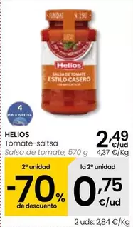 Oferta de Helios - Salsa De Tomate por 2,49€ en Eroski