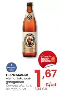 Oferta de Franziskaner - Cerveza Alemana De Trigo por 1,67€ en Eroski