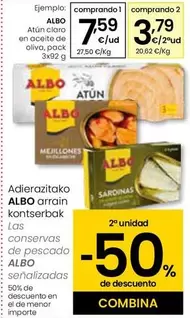 Oferta de Albo - Atún Claro En Aceite De Oliva por 7,59€ en Eroski