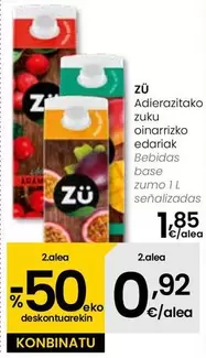 Oferta de Zü - Bebidas Base Zumo por 1,85€ en Eroski