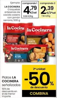 Oferta de La Cocinera - Croquetas Artesanas De Cocido Casero Con Jamón Serrano por 4,79€ en Eroski