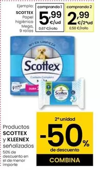 Oferta de Scottex - Papel Higiénico Mega en Eroski