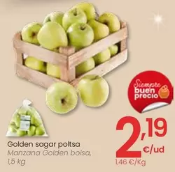 Oferta de Manzana Golden Bolsa por 2,19€ en Eroski