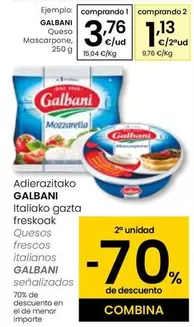 Oferta de Galbani - Quesos Frescos Italianos en Eroski