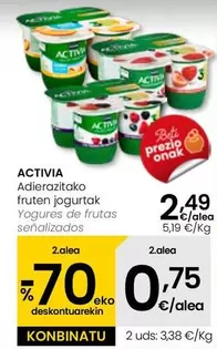 Oferta de Activia - Yogures De Frutas por 2,49€ en Eroski