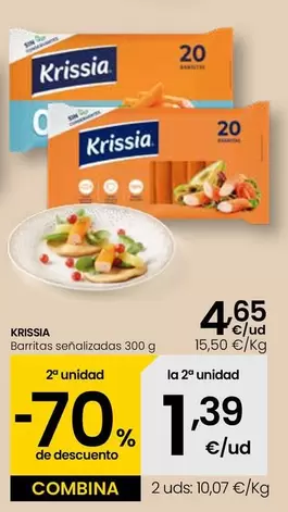 Oferta de Krissia - Barritas Senalizadas por 4,65€ en Eroski