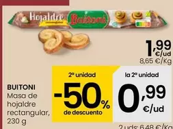 Oferta de Buitoni - Masa De Hojaldre Rectangular por 1,99€ en Eroski