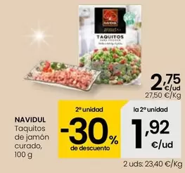 Oferta de Navidul - Taquitos De Jamón Curado por 2,75€ en Eroski